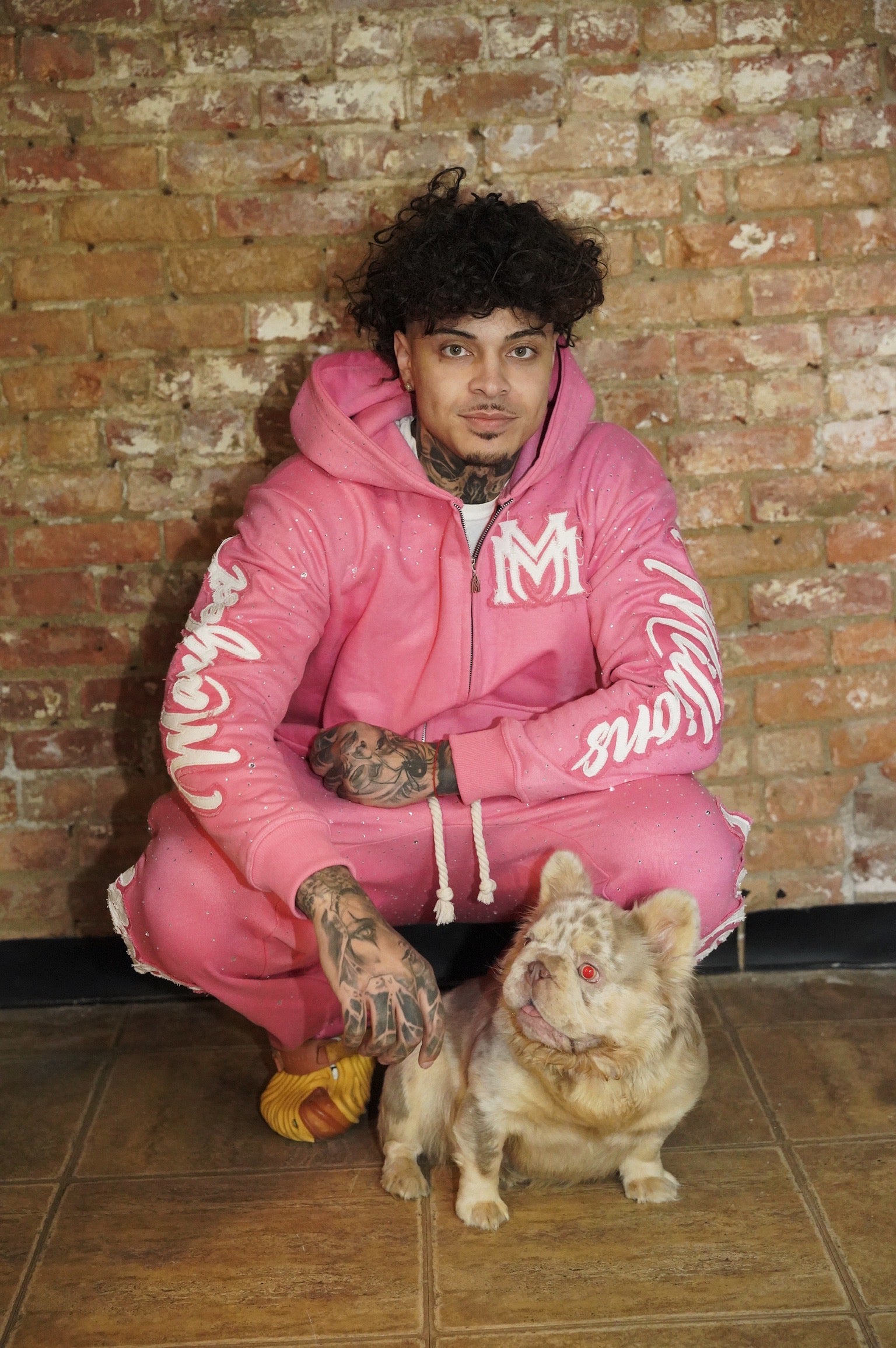 Manifest Millions® Luxury Heavyweight Set — Pink Rhinestone Edition(Double Embroidery) | Unisex Fit| Pullovers