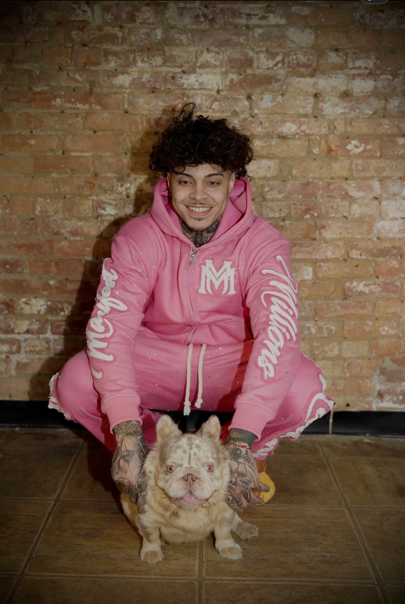 Manifest Millions® Luxury Heavyweight Set — Pink Rhinestone Edition(Double Embroidery) | Unisex Fit| Pullovers