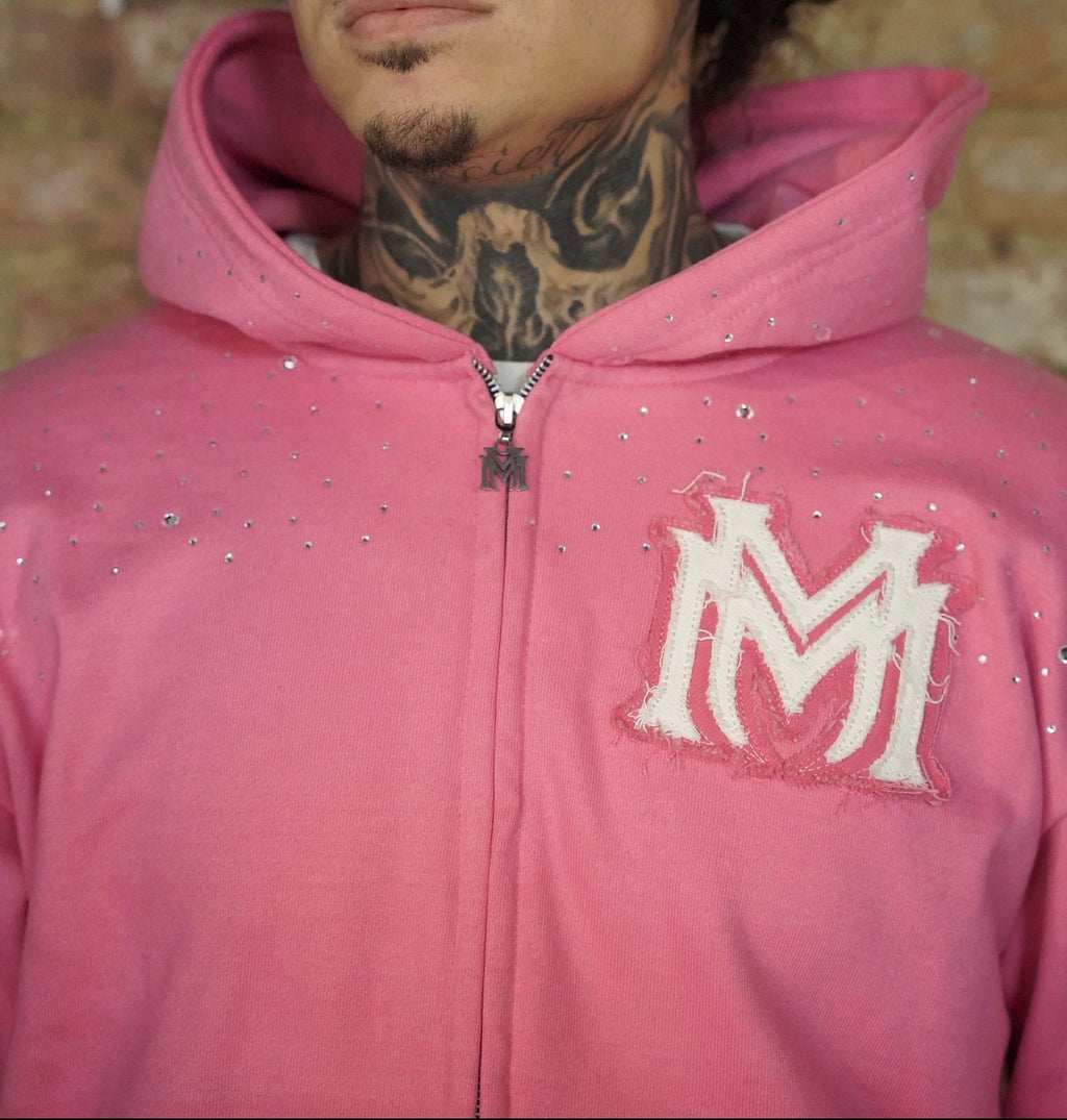 Manifest Millions® Luxury Heavyweight Set — Pink Rhinestone Edition(Double Embroidery) | Unisex Fit| Pullovers