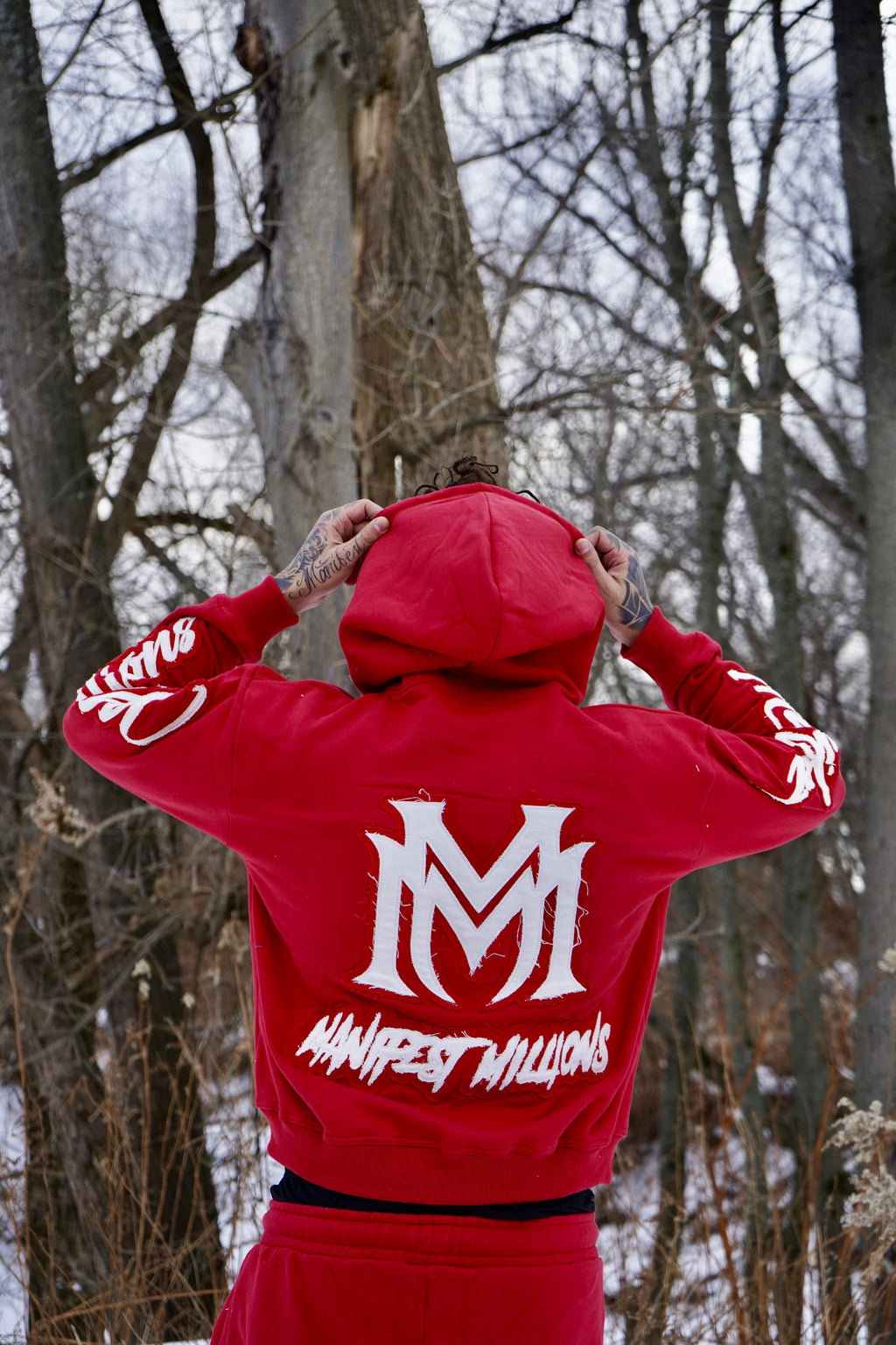 Manifest Millions® Luxury Heavyweight Set — Bloody Red Edition (Double Embroidery) | Unisex Fit