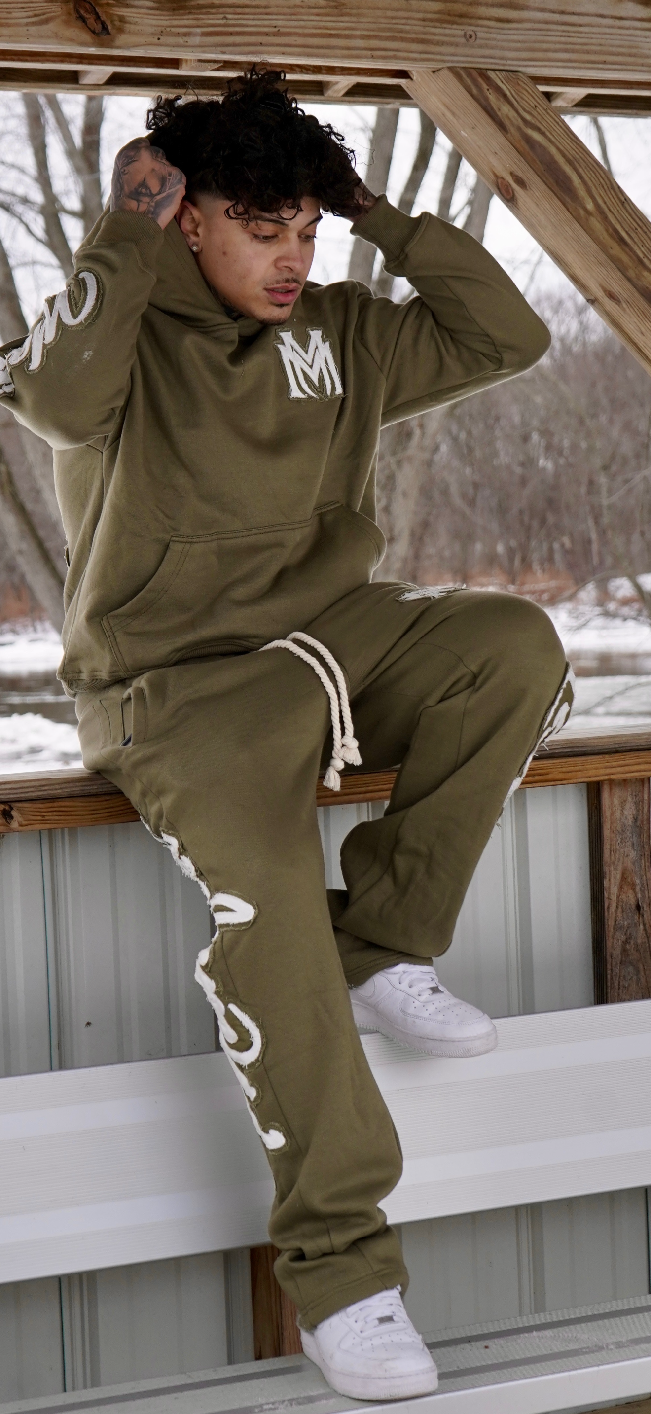 Manifest Millions® Luxury Heavyweight Set — Olive Green Edition (Double Embroidery) | Unisex Fit