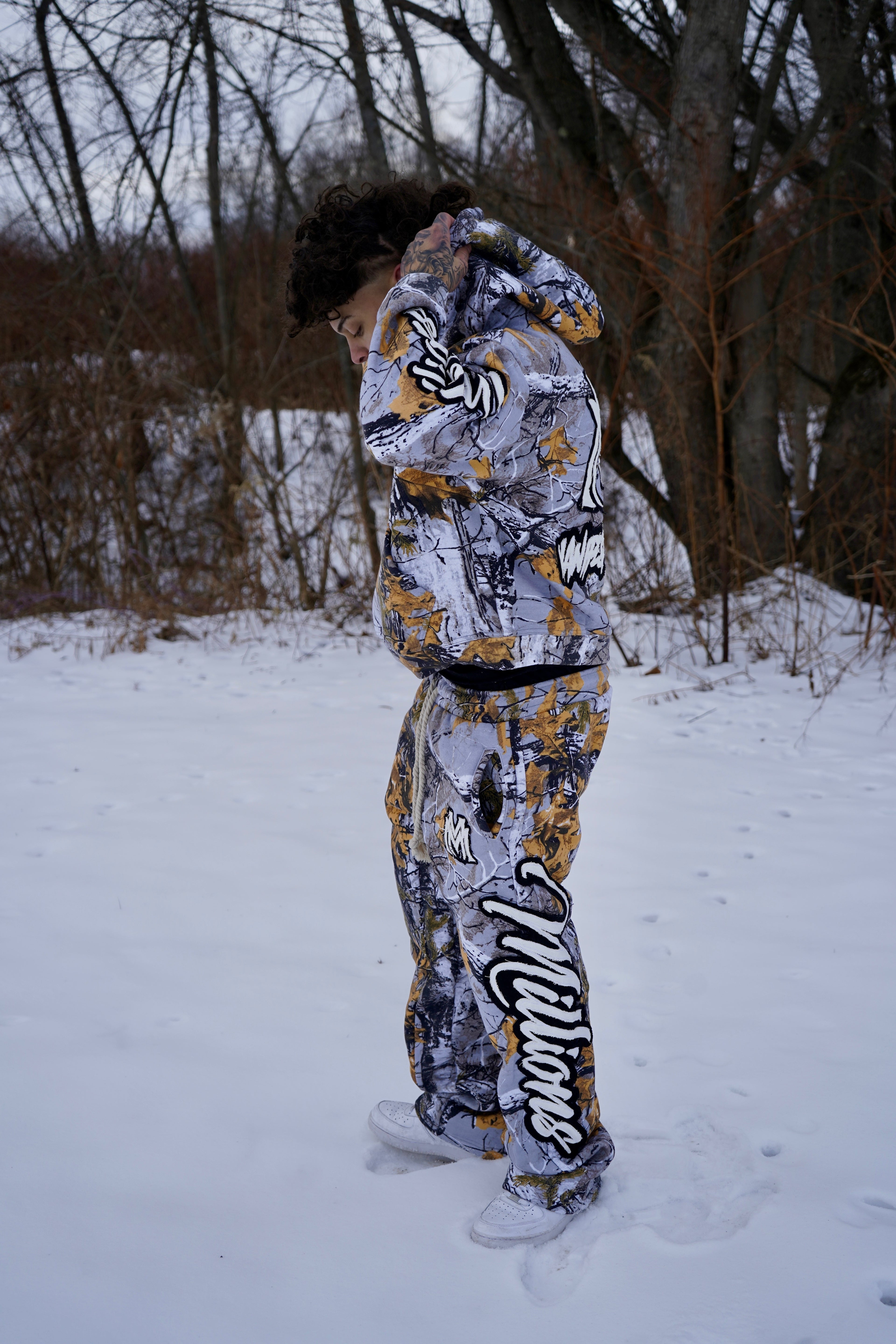 Manifest Millions® Luxury Heavyweight Set — Classic Camo Edition (Double Embroidery) | Unisex Fit| Zip-ups