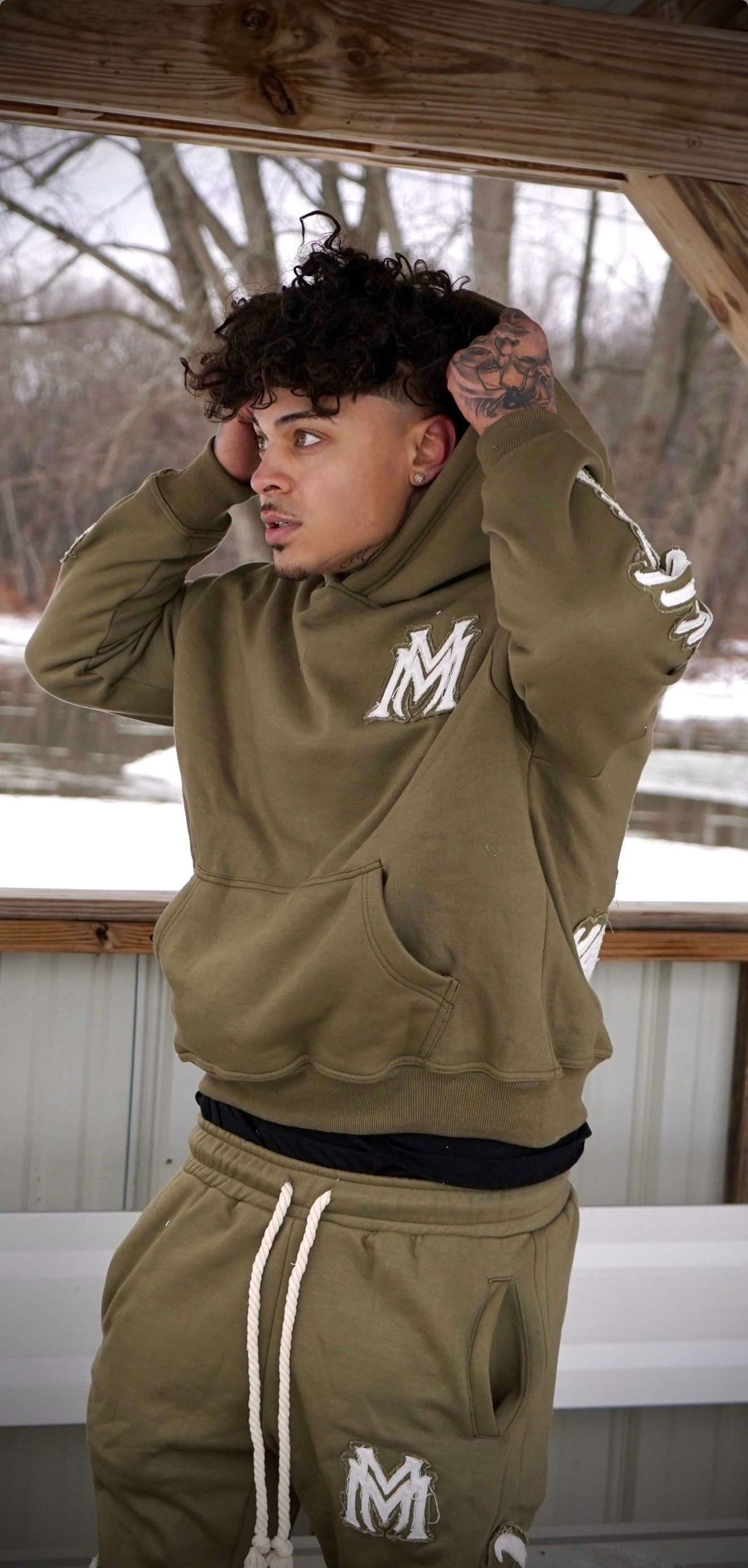 Manifest Millions® Luxury Heavyweight Set — Olive Green Edition (Double Embroidery) | Unisex Fit